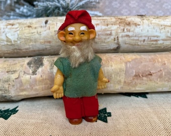 Vintage Bearded Elf figure Gnome Christmas