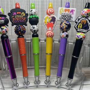Halloween Beaded Pens W/ Silicone Focal Beads