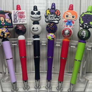Beaded Pens W/ Silicone Focal Beads
