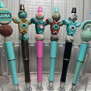 Beaded Pens W/ Silicone Focal Beads