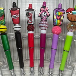 Beaded Pens W/ Silicone Focal Beads