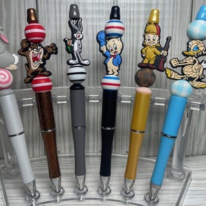 Beaded Pens W/ Silicone Focal Beads