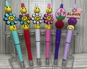 Beaded Pens W/ Silicone Focal Beads