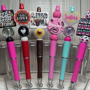 Beaded Pens W/ Silicone Focal Beads