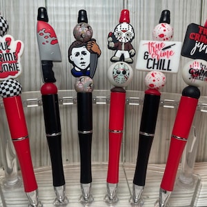 Halloween Beaded Pens W/ Silicone Focal Beads