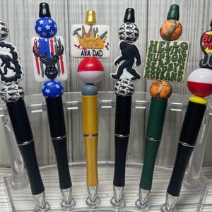 Beaded Pens W/ Silicone Focal Beads