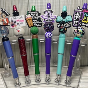 Beaded Pens W/ Silicone Focal Beads