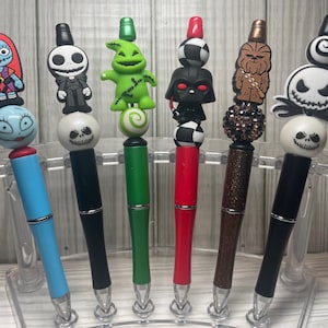 Beaded Pens W/ Silicone Focal Beads