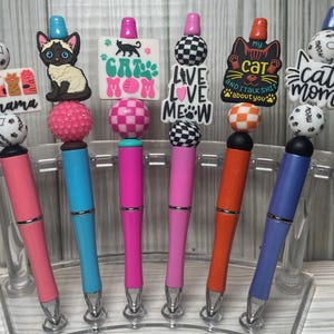 Beaded Pens W/ Silicone Focal Beads