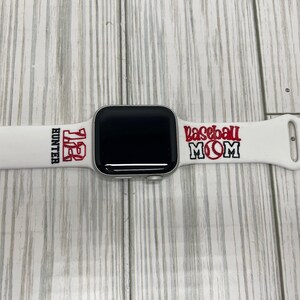 Baseball Mom w/ Number Watch Band