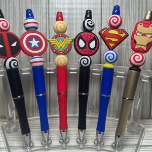 Beaded Pens W/ Silicone Focal Beads