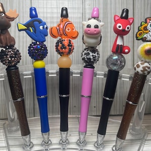 Beaded Pens W/ Silicone Focal Beads
