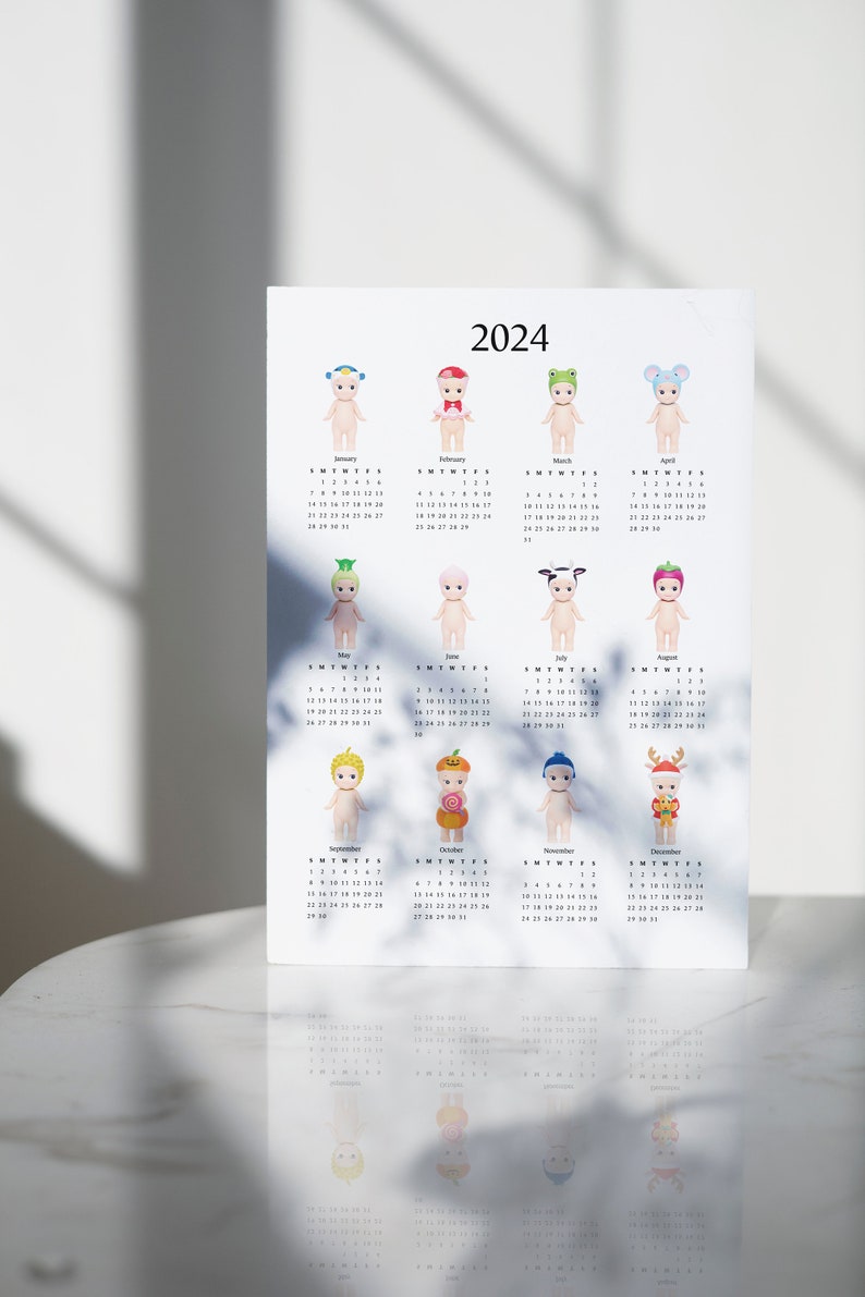 2024 Sonny Angel Calendar Digital Download Letter Size Etsy
