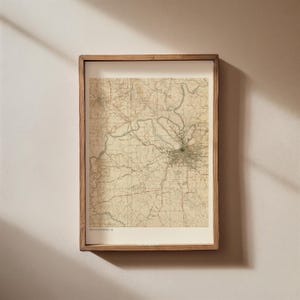 Vintage Montgomery, AL Map Poster - Instant Download Map, Alabama Wandkarte, Montgomery Wandkunst, Vintage US Karte Drucken