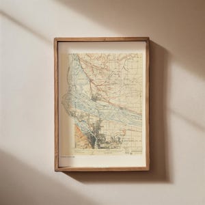 Póster de mapa vintage de Portland, Oregón: mapa de descarga instantánea, mapa de pared de Oregón, arte de pared de Portland, impresión de mapa vintage de EE. UU.