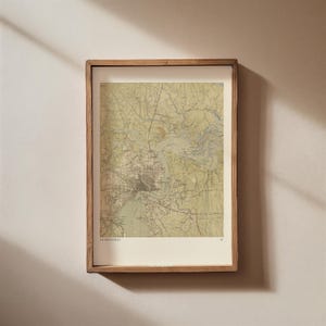 Vintage Jacksonville, Florida Map Poster - Instant Download Map - Vintage US Map Print - Florida Wall Decor -Florida Wall Art - Florida Gift
