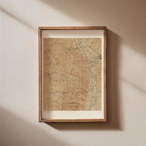 Vintage Missoula, MT-kaartposter - Instant Download kaart, Montana-muurkaart, Missoula-muurkunst, vintage Amerikaanse kaart afdrukken