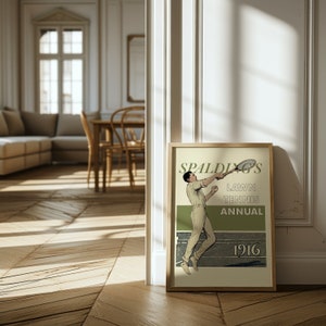 Vintage Tennis Match Poster | Tennis Art Print | Tennis Printable Wall Art