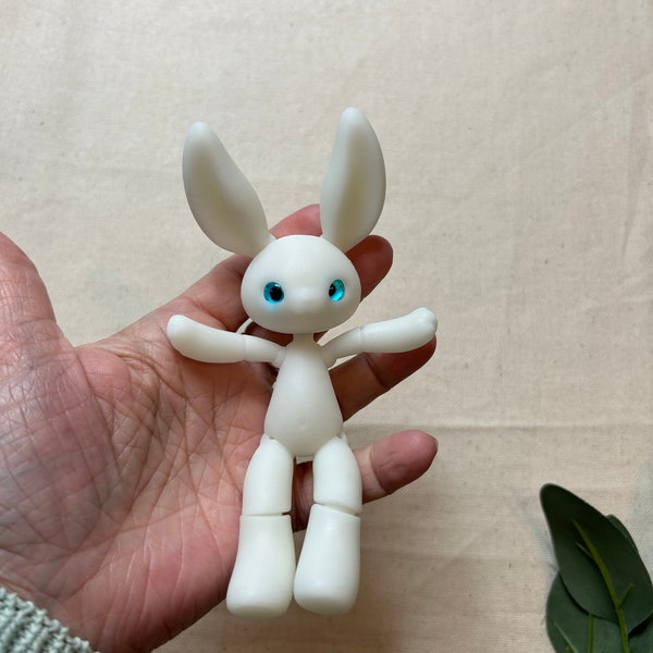 Cute BJD 4” Bunny Rabbit Doll Toy Unfinished