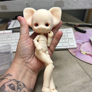 Cute BJD 7” Mouse Rat Doll Toy Unfinished