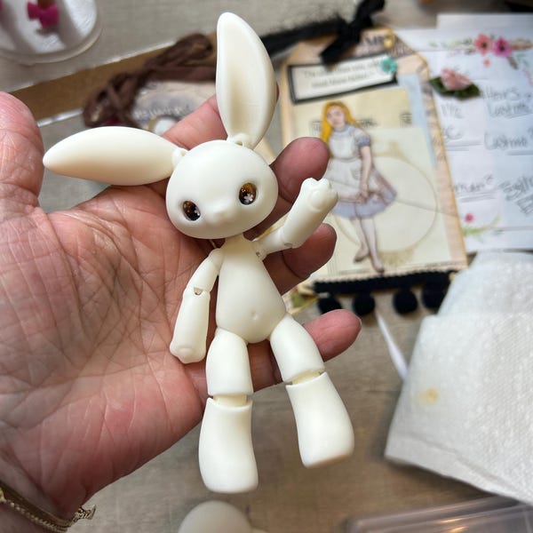 Cute BJD 5” Bunny Rabbit Doll Toy Unfinished
