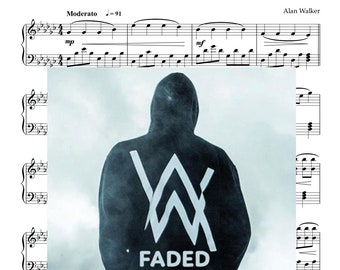 FADED- ALAN WALKER- Piano Sheet Music- Arrangement Original