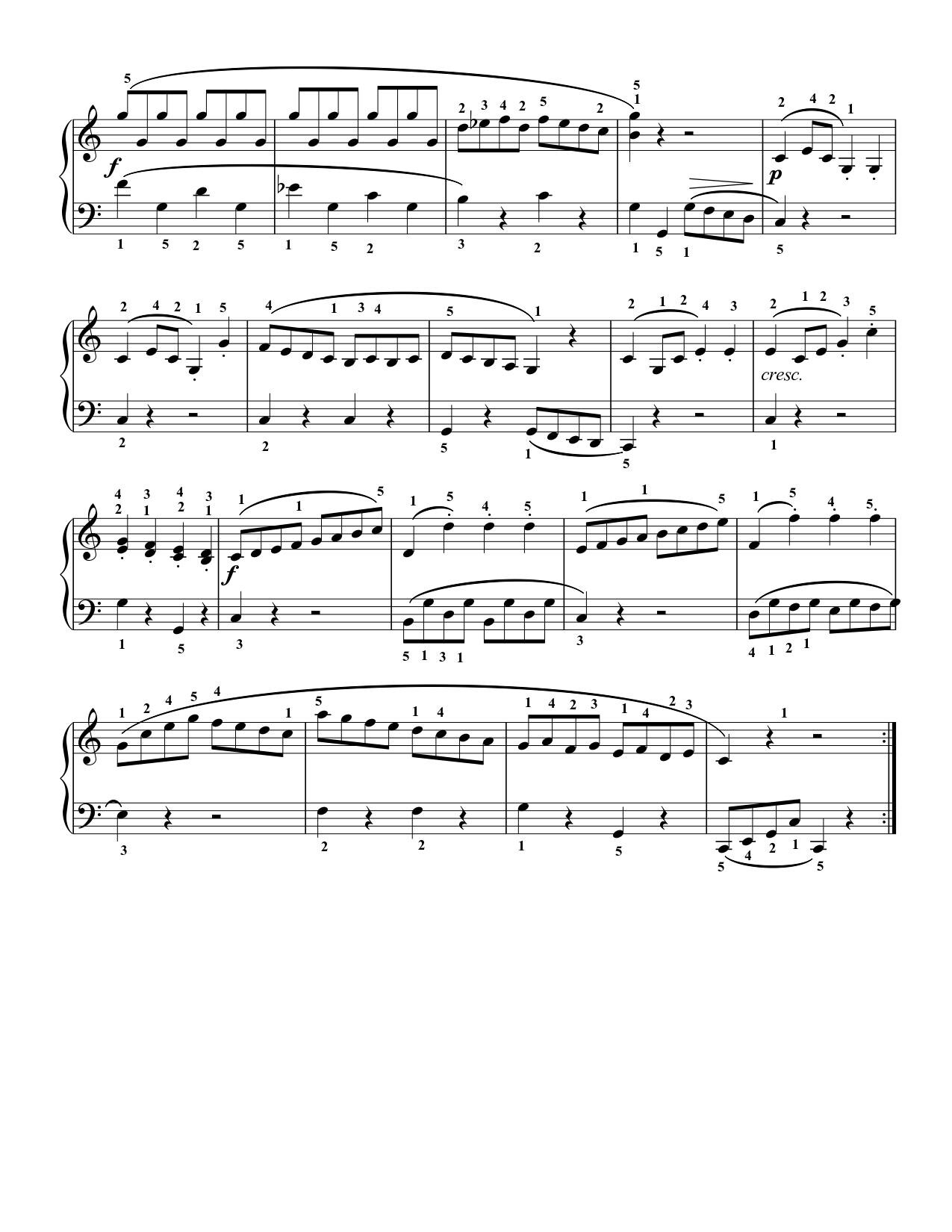 ソナチネ ハ長調 作品36 N.1 - クレメンティ - 第1楽章 - ピアノ楽譜