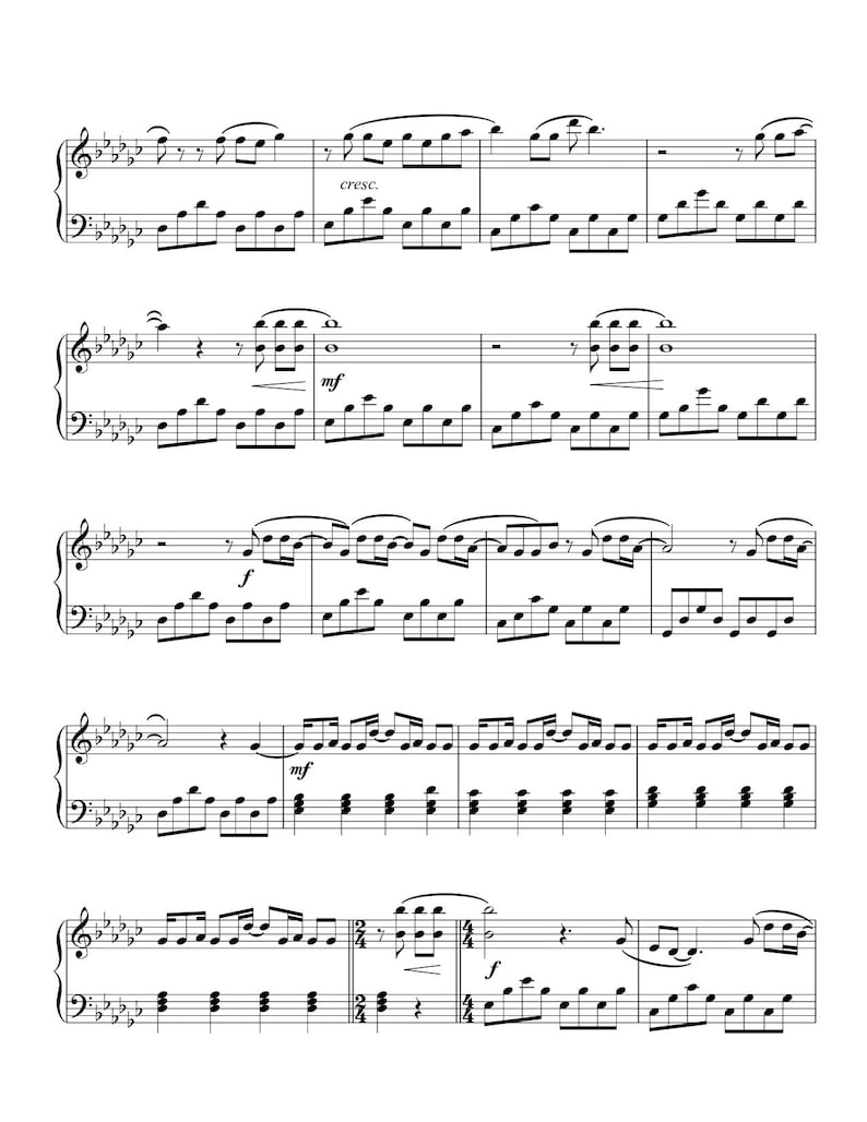 FADED ALAN WALKER Piano Sheet Music Arrangement Original - Etsy