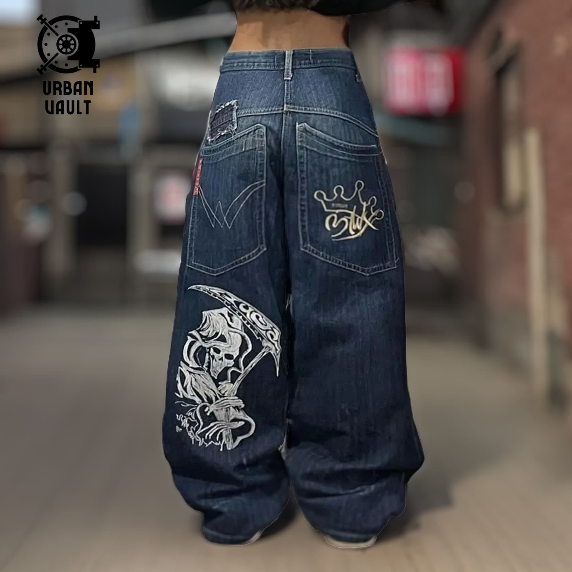 Y2K Baggy Jeans Star Patch Wide Leg Denim Pants Alt Emo 90s Grunge  Aesthetic Streetwear Vintage Harajuku Y2K Clothing