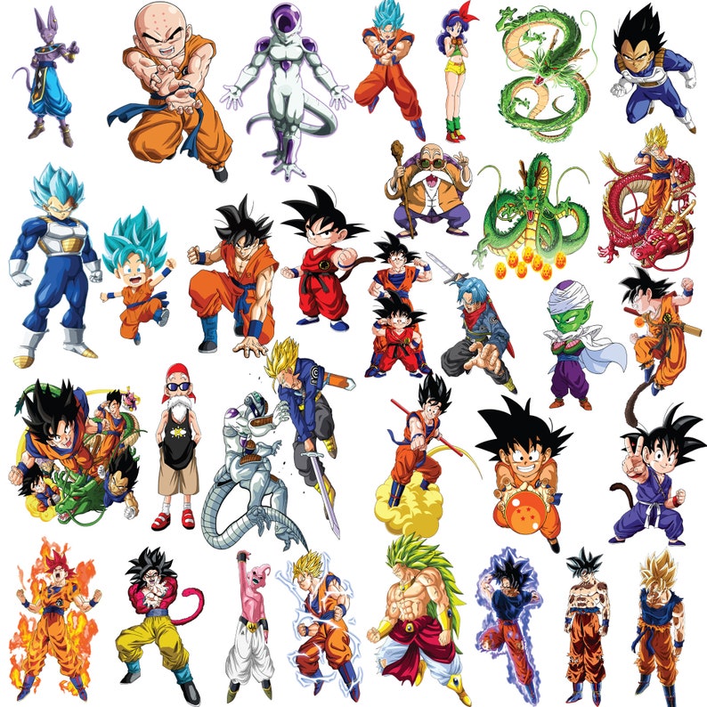 Dragon Ball Cartoon Bundle l Cartoon l SVG, Ready For Cricut, Instant Download. image 1