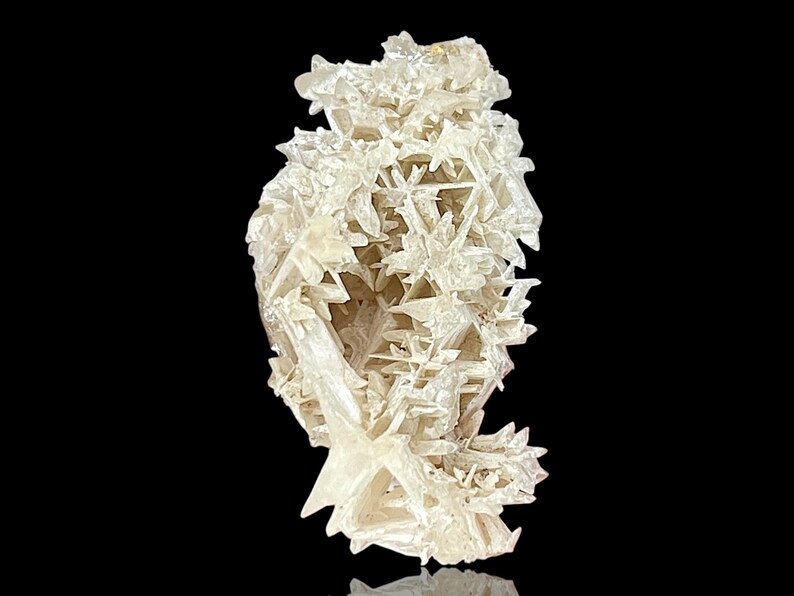 Rare Snowflake Cerussite Crystal cluster – A stunning raw mineral Cerussite specimen featuring intricate reticulated crystal formations. This unique natural gemstone is perfect for collectors and those seeking distinctive rock and stone pieces. Its delicate snowflake-like pattern and captivating natural beauty make it an ideal addition to home decor, meditation spaces, or crystal healing collections. A rare and beautiful piece, showcasing nature's artistry in every detail.