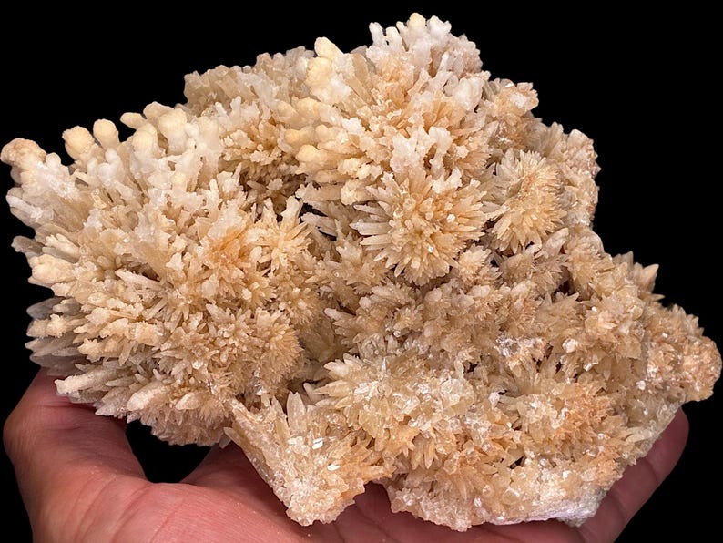 Natural Aragonite Crystal Cluster, rare gemstone mineral specimen with raw crystal rocks and unique star formation. Perfect for meditation, spiritual healing, and connecting with higher power energy flow.
This gemstone is valued as a crystal of balance, grounding, and higher consciousness. Ideal for crystal collectors, meditation spaces, gemstone displays, and spiritual altars. A natural healing stone that supports chakras, inner strength, and crystal energy work.