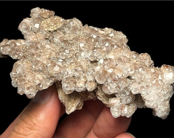 Natural Analcime Zeolite Gemstone Cluster on Matrix, Rare Raw Mineral Specimen for Crystal Collections, Healing, Unique Gifts, Home décor
