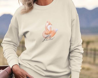 Blijf positief sweater, inspirerende ronde hals, motiverende trui, positieve vibes-trui, bemoedigende trui, cadeau voor haar