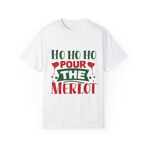 Christmas Wine Lovers T-Shirt, Funny Santa Claus Drinking Tee, Holiday Merlot Shirt, Festive Alcohol Apparel, Gift for Wine Enthusiasts