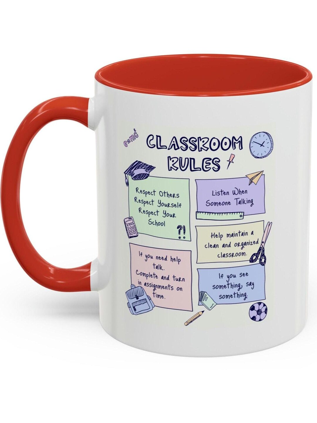 Personalized Teacher Mug: Classroom Rules Decor, School Gift - Etsy
