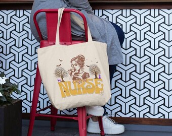 Halloween Nurse Tote Bag: Spun Polyester Gift Bag