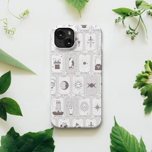 Tarot Card Phone Case for iPhone 15 14 13 12 11 Pro Max Case iPhone Plus, Goth iPhone Case, Shockproof Protective Witchy Case for iPhone