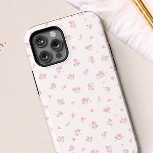 Ditsy Blumen Handyhülle, kleine Blume Rosa Handyhülle, süße Handyhülle, Kokette ästhetische Handyhülle iPhone 16 15 14 13 12 11 Pro Max Plus