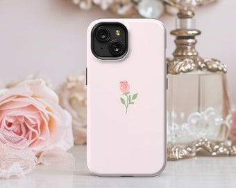 Custodia per telefono Coquette Aesthetic per iPhone 15 14 13, regalo per lei, custodia per telefono Coquette floreale, custodia Magsafe per iPhone da ragazza, custodia rosa pastello