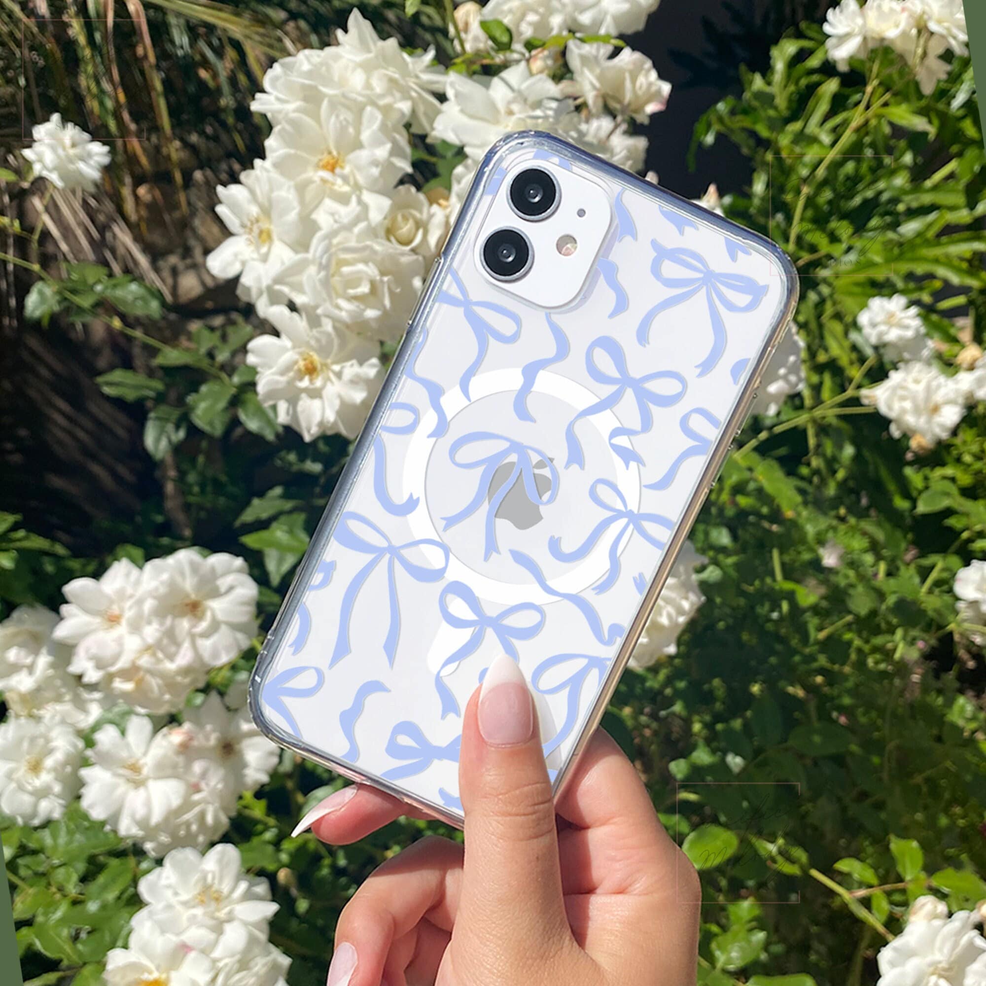 【韓国 BLUE PERCENT】Logo Ribbon iPhone case + Strap set 韓国 BLUE PERCENT】Glossy Ribbon iPhone case + Strap set