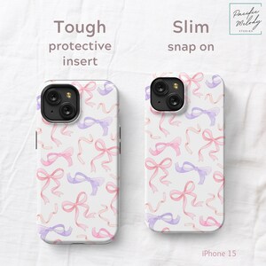 tough case: has a protective insert. Slim case: a snap on plastic case
