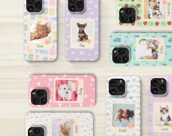 Custom Pet Phone Case For iPhone 14 13 12 11 15, Pet Photo Phone Case, Polaroid Phone Case Galaxy S20 Ultra, Custom Dog Phone Case Pixel 8 7