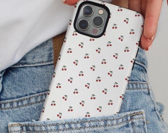 Cherry Phone Case, Cute Phone Case iPhone 16 15 14 13 12 Pro Max Plus, Cherry Samsung Case s24 s23, Cherries Phone Case, Girly iPhone Case