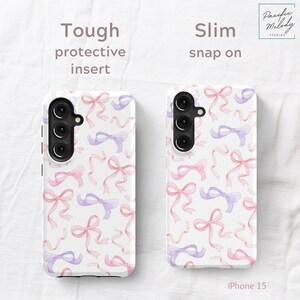 tough case: has a protective insert. Slim case: a snap on plastic case