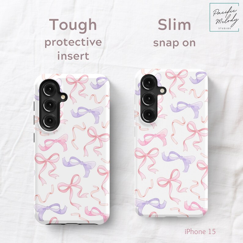 tough case: has a protective insert. Slim case: a snap on plastic case