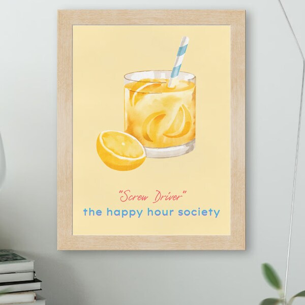 Screw Driver Cocktail Art - thehappyhoursociety