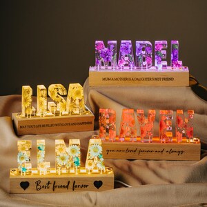 Flores preservadas personalizadas, las flores se pueden personalizar con nombre, regalo para ella, regalo personalizado, regalo para madre