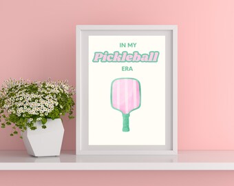 Pickleball Era Print: Trendy Preppy Paddle Art (Digital Download)