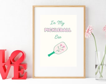 Pickleball Era Art Print: Trendy Preppy Paddle Design (Digital Download)
